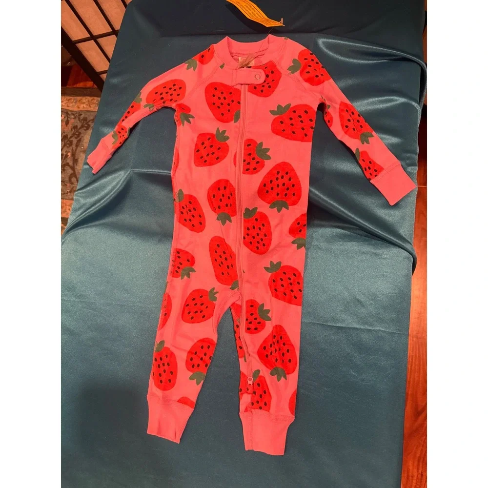 Hanna Andersson HannaJams™ Strawberry Sleeper 🍓 | 12–18M | 100% Organic Cotton